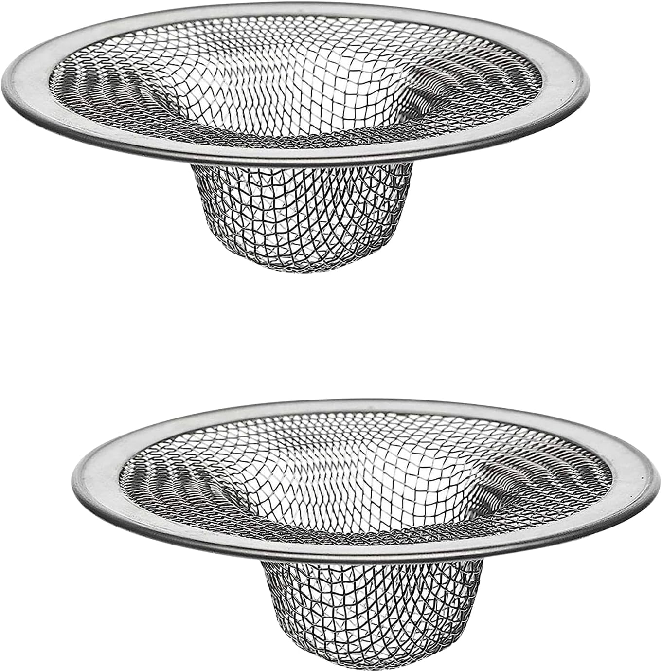 2-Pack Kitchen Bathroom Sink Drain Strainers - 275 2 Inch Hair Catcher Set