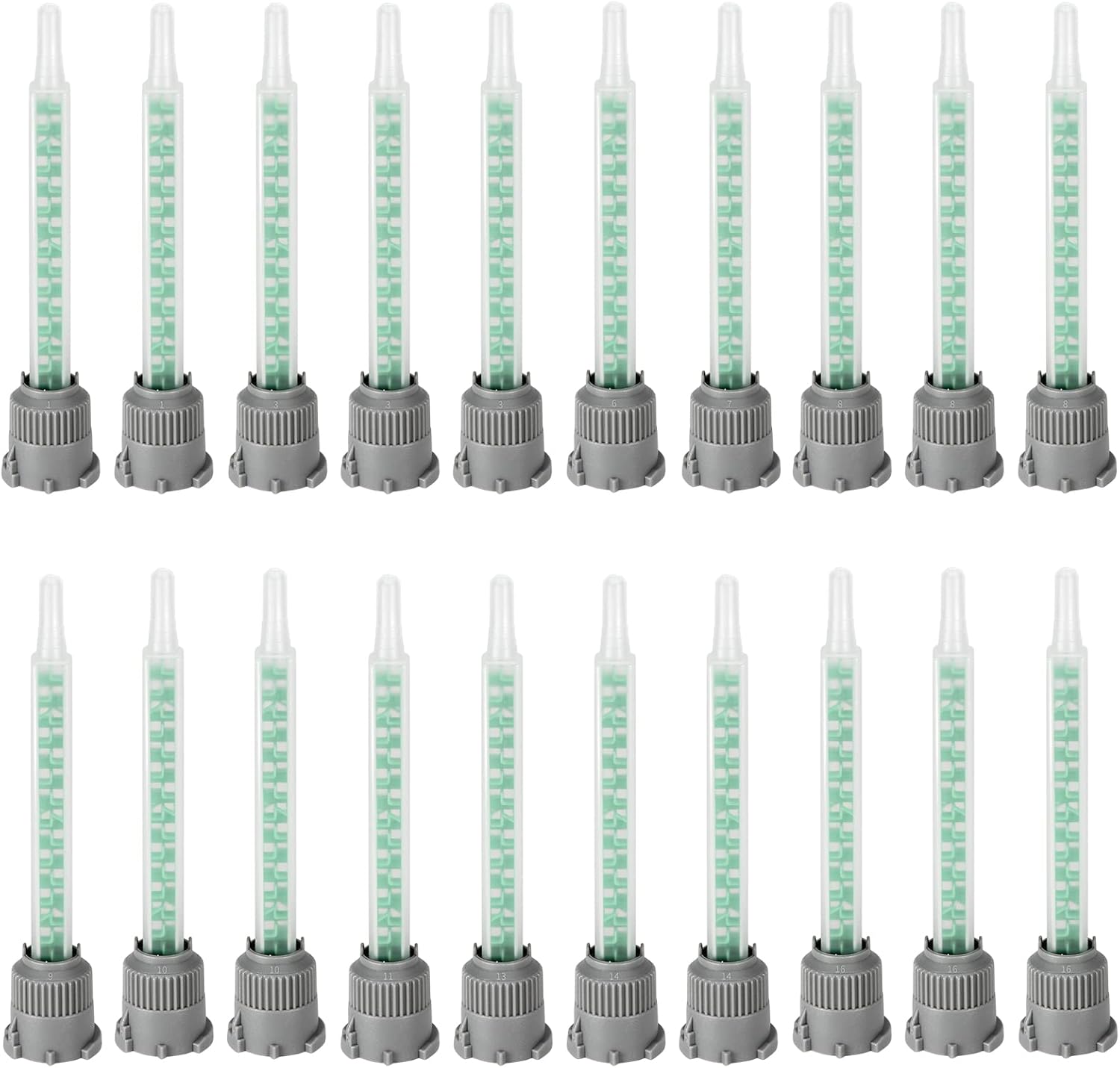 Litoexpe 20Pcs Epoxy Mixing Nozzle Tips for 50ml Cartridges