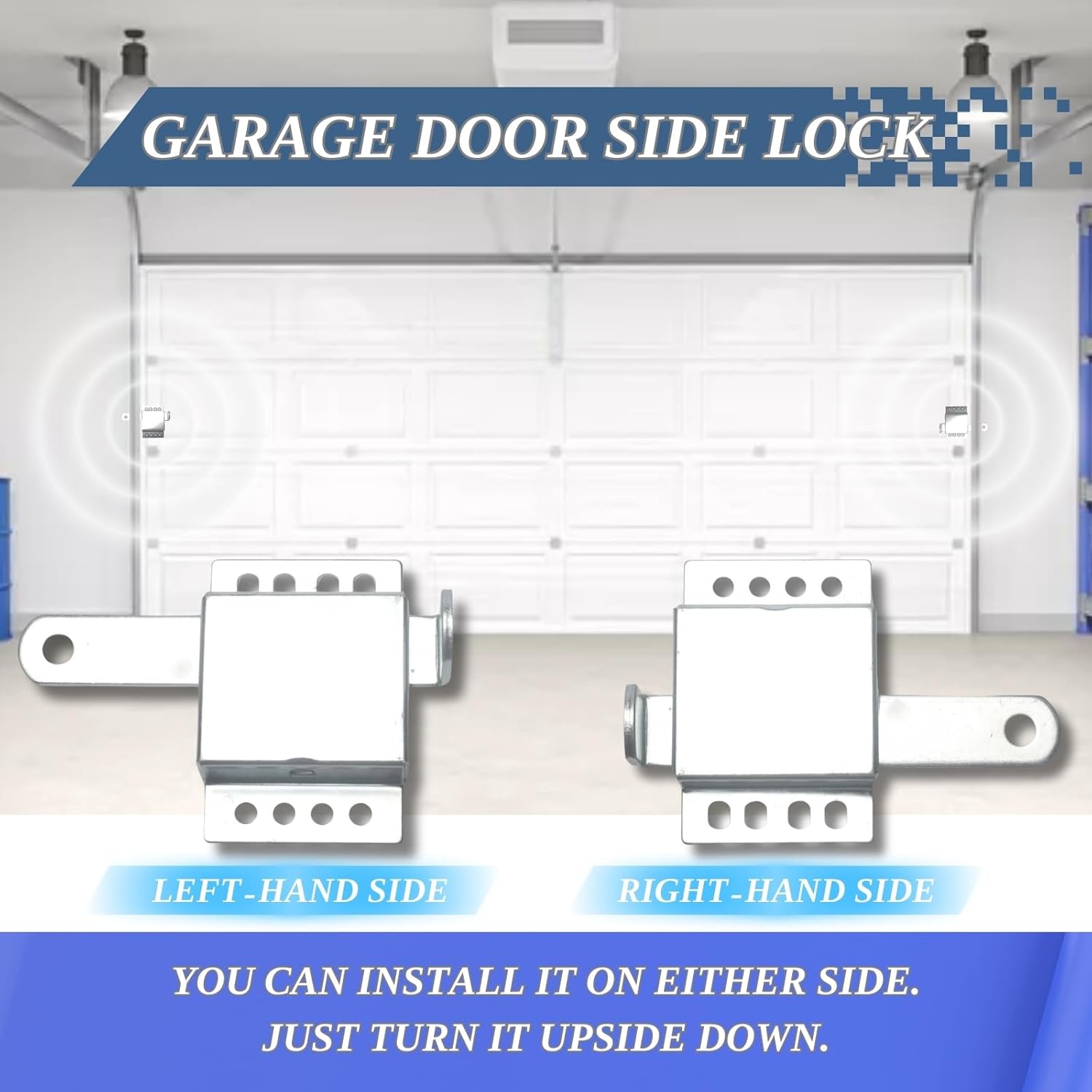 Renugaley 2 Pack Heavy Duty Garage Door Side Lock