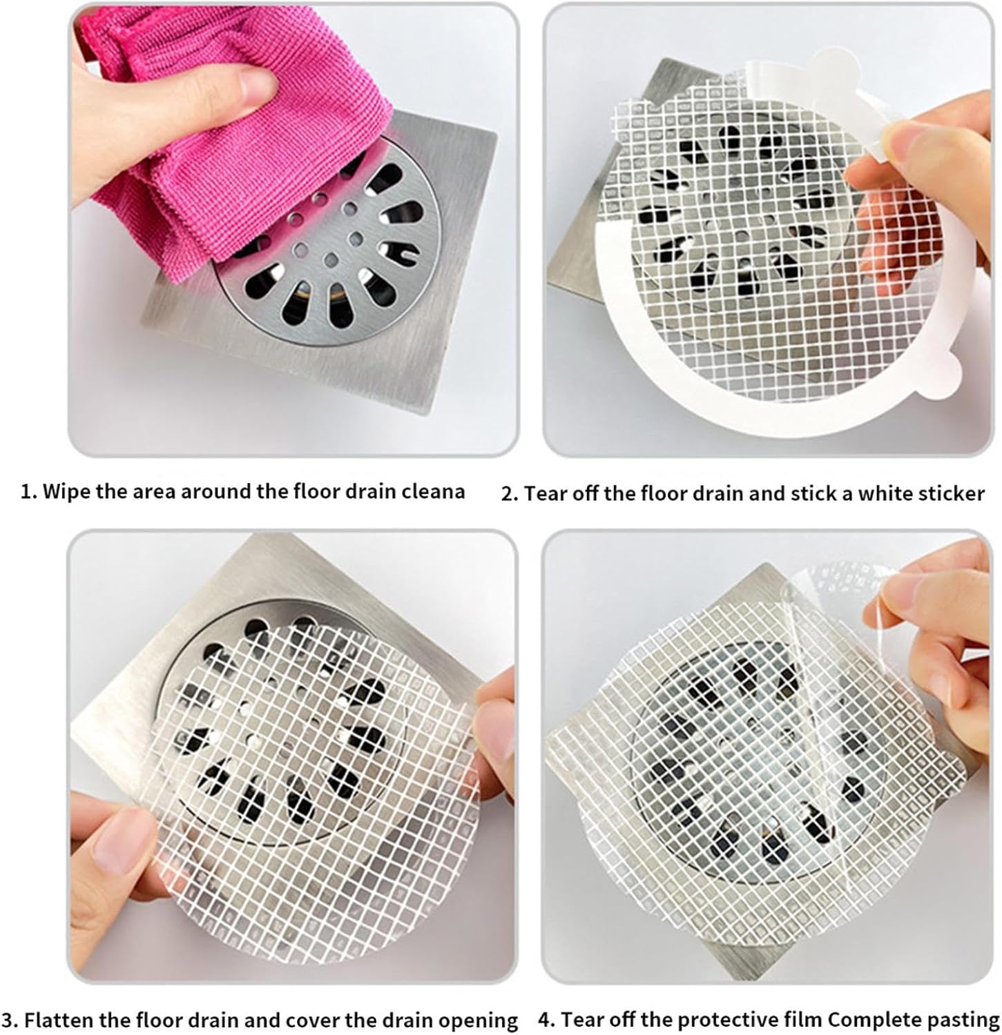 10pcs Waterproof Hair Catcher for Shower and Bathtub