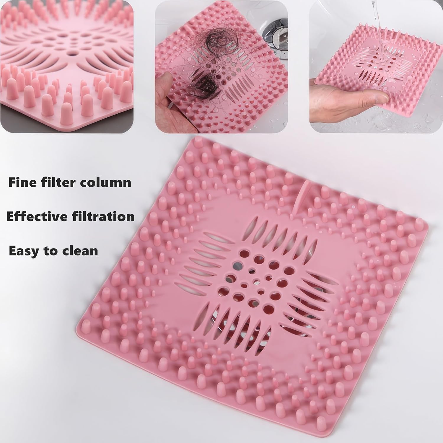 4 Pack Hair Catcher for Sink Shower Bathtub Drain