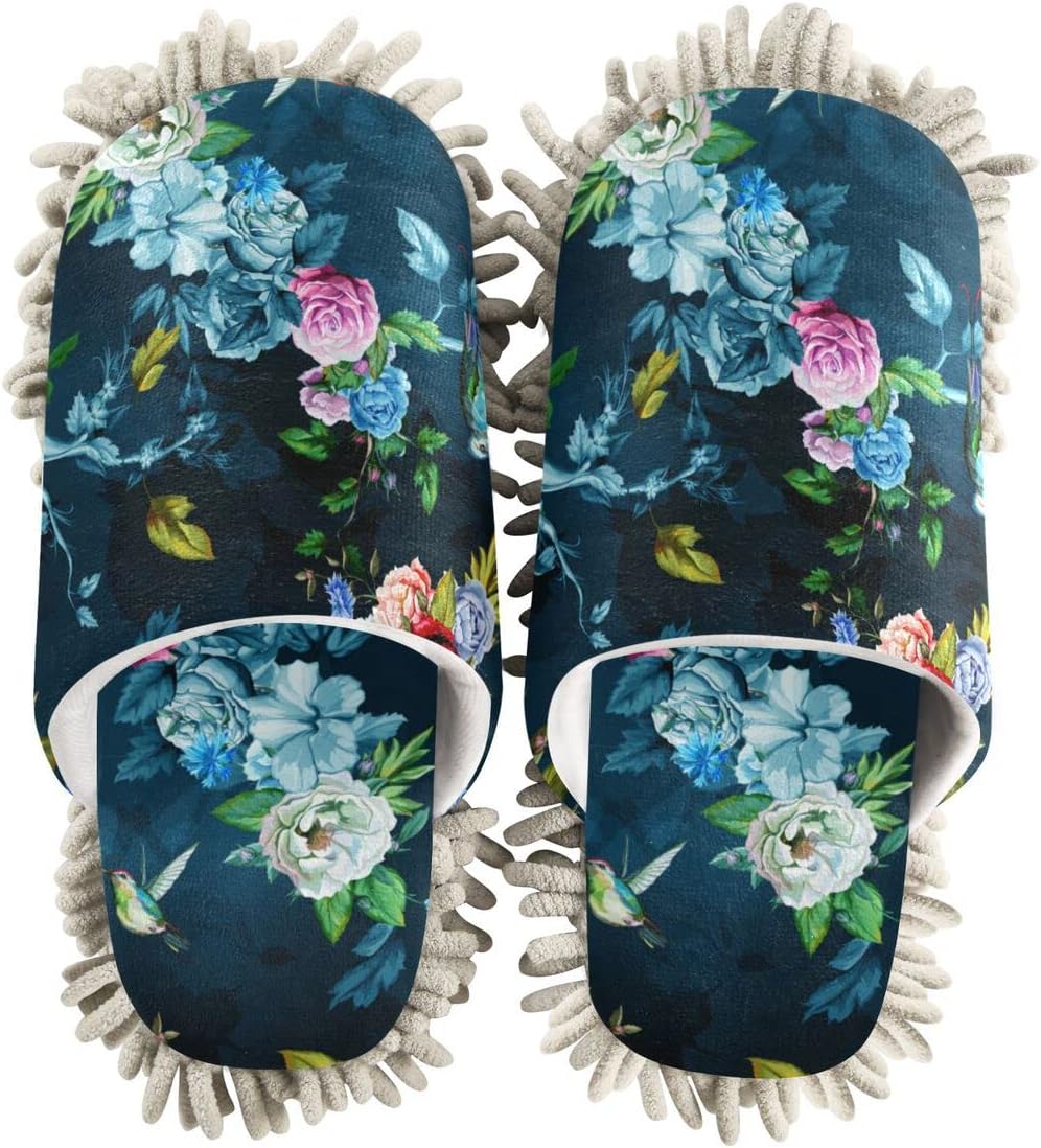 DOMIKING Mopping Slippers with Microfiber Bottom