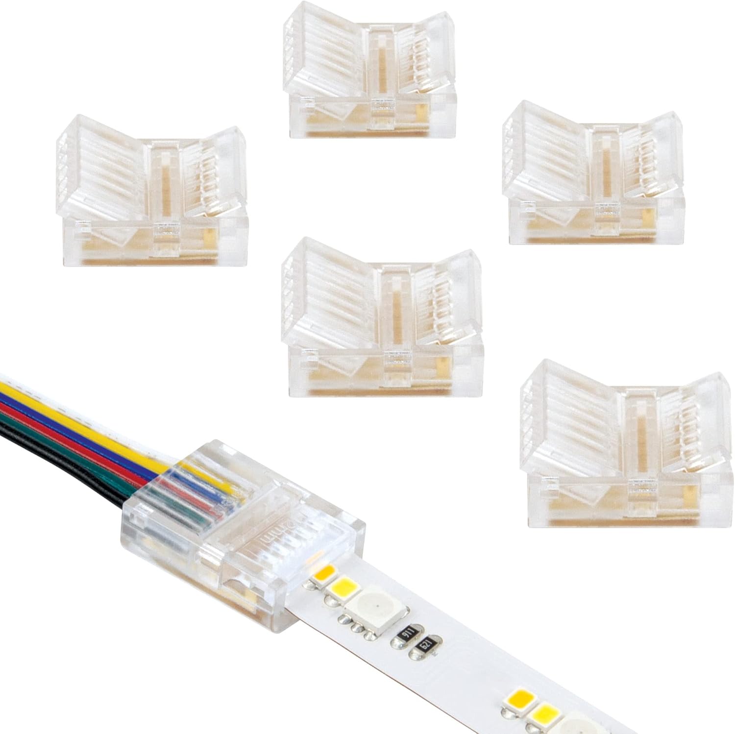 Armacost SureLock Pro 6 Pin RGBWW Strip Light Connector 6-Pack