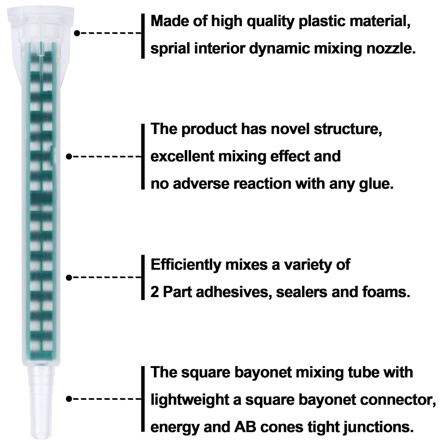 PAGOW 25Pcs 33 Inch Epoxy Mixing Nozzle