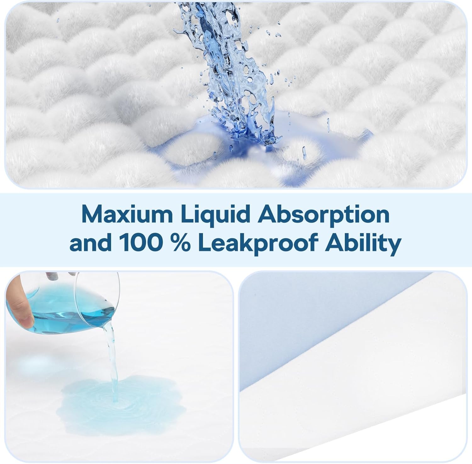4 Pack 36x38 Reusable Incontinence Bed Pads 1