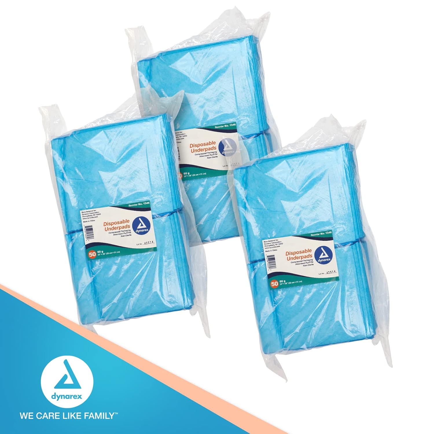 Dynarex 1346 Disposable UnderPad 23 x 36 60g Pack of 150
