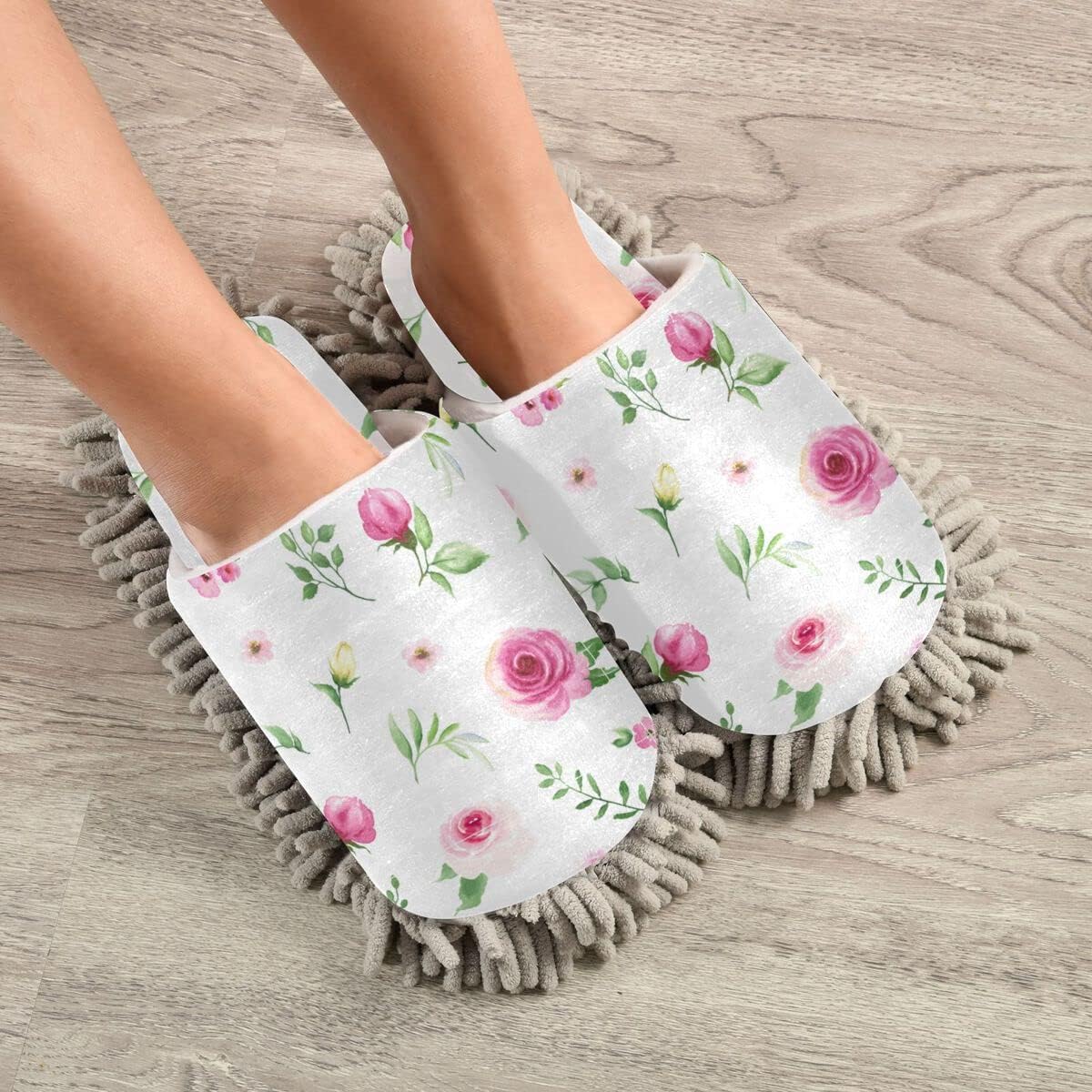 DOMIKING Mopping Slippers for Women and Men