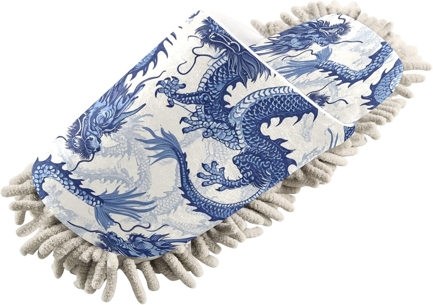 Zhirexin Blue Dragons Microfiber Mop Slippers for Men Women 1