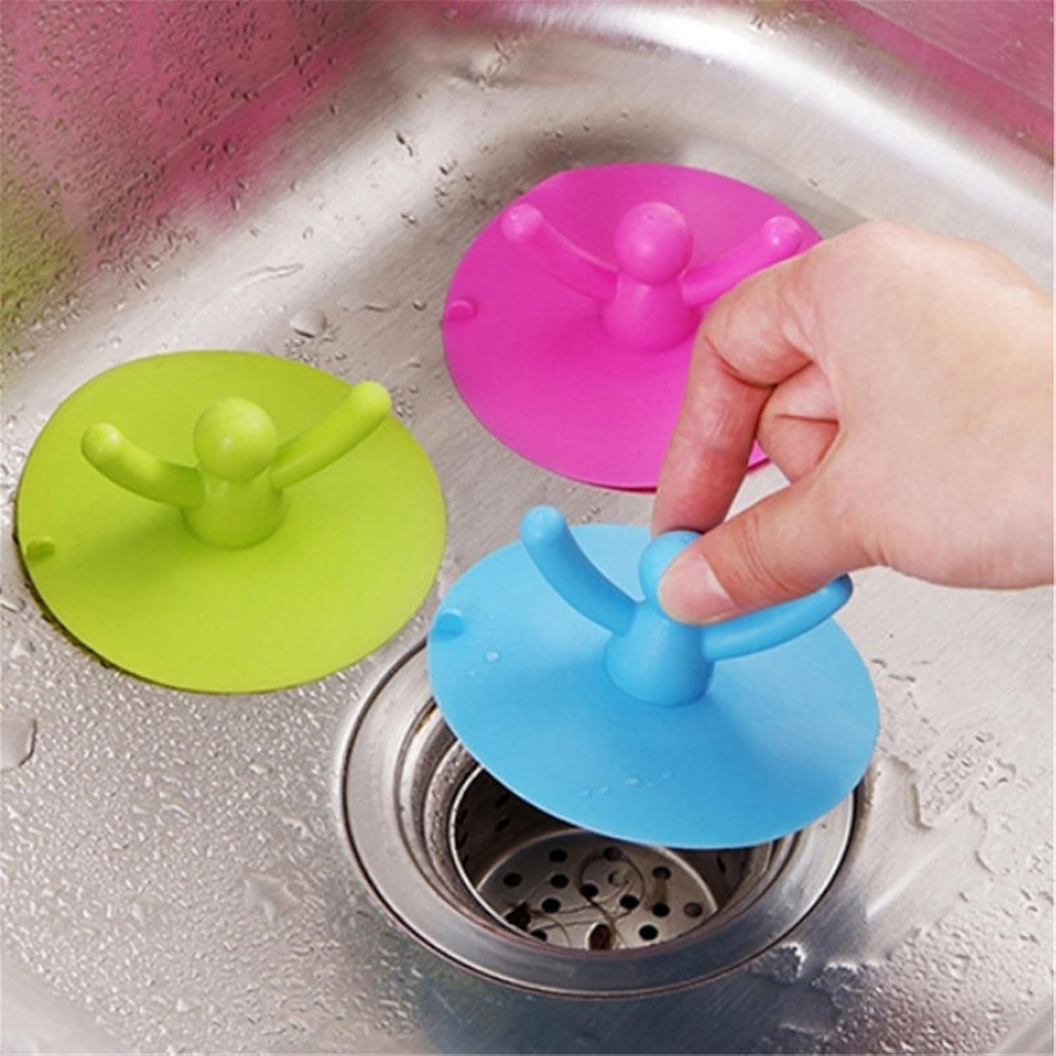 Fuhiueos Shower Drain Cover Food Grade Silicone 1