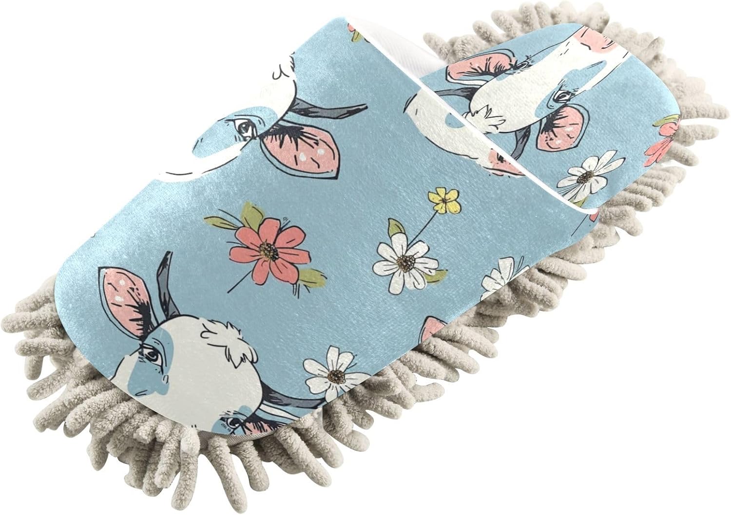 Zhirexin Vintage Cow Kitchen Cleaning Slippers