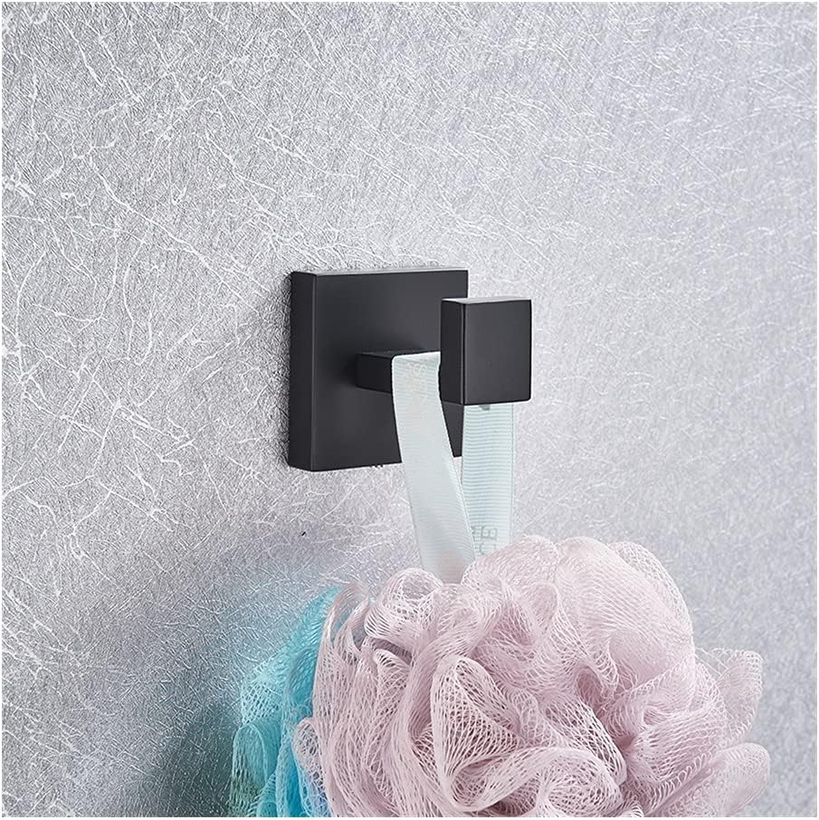ANNBKA Black Towel Bar Robe Hook Tower Shelf Set