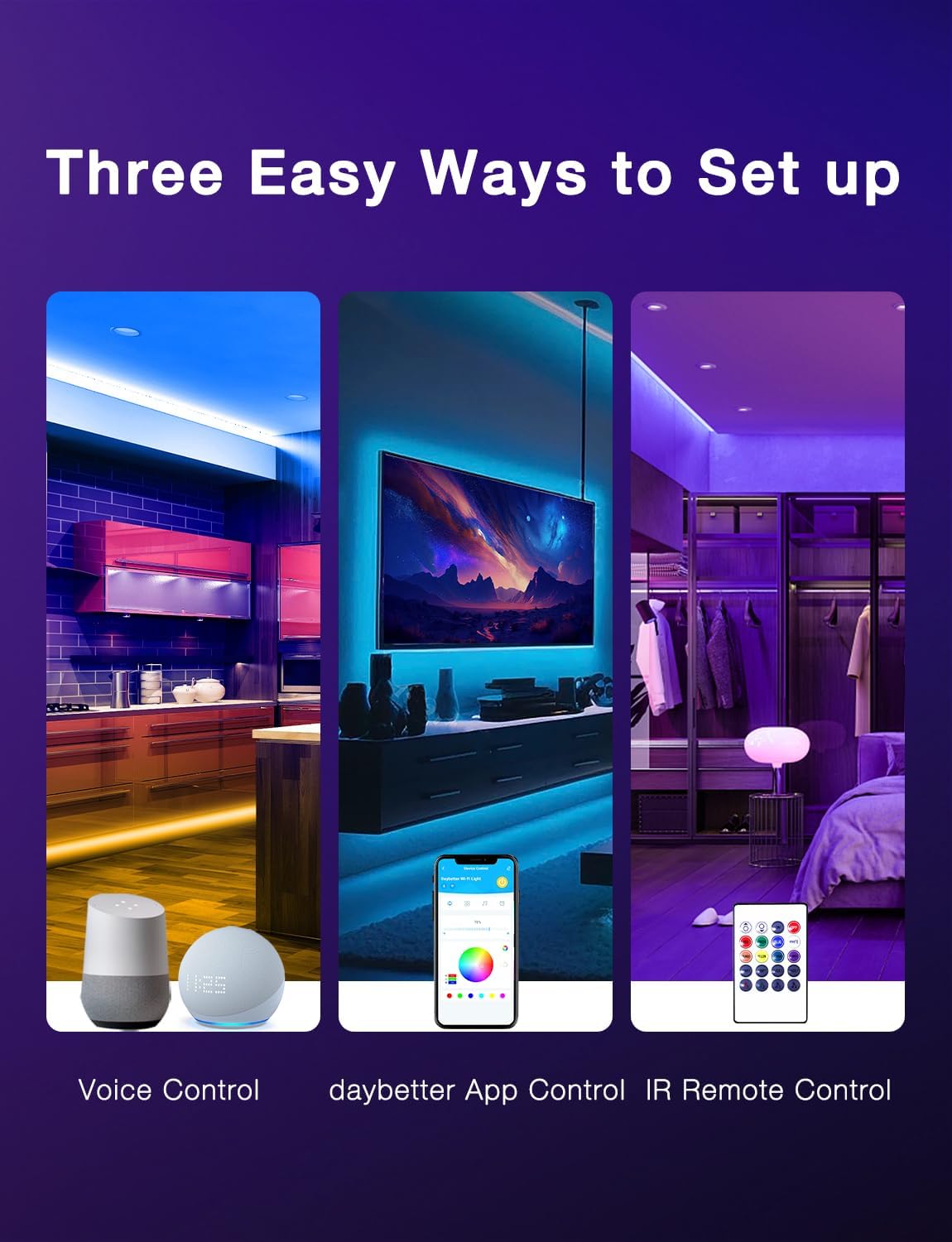 DAYBETTER Smart WiFi LED Strip Lights 50ft2
