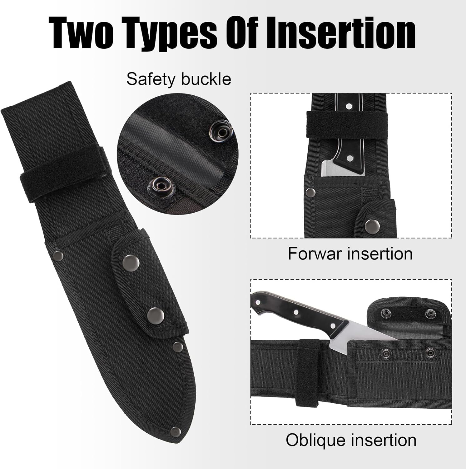 OXFORD Knife Sheath for Fixed Blade Knives Black 55x2 Inch