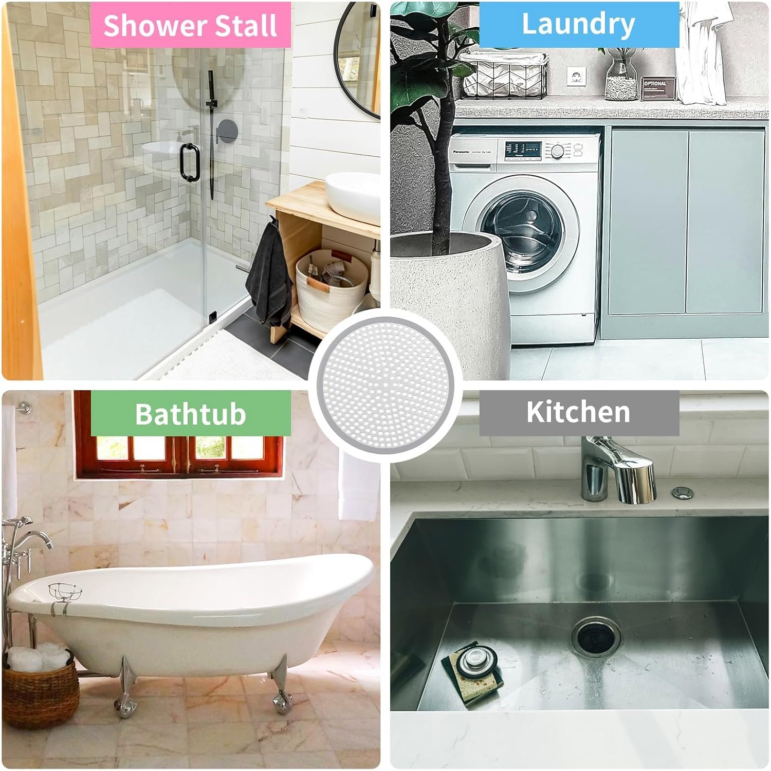 Amaping Shower Hair Catcher 12cm12cm Stainless Steel