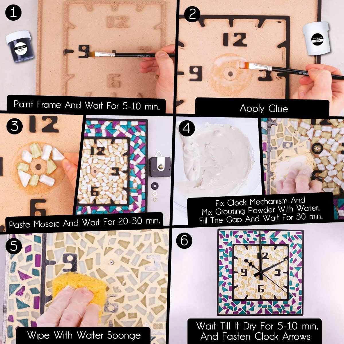 Mosaaro Glass Mosaic Tiles Kit Creative DIY Art for Adults and Teens