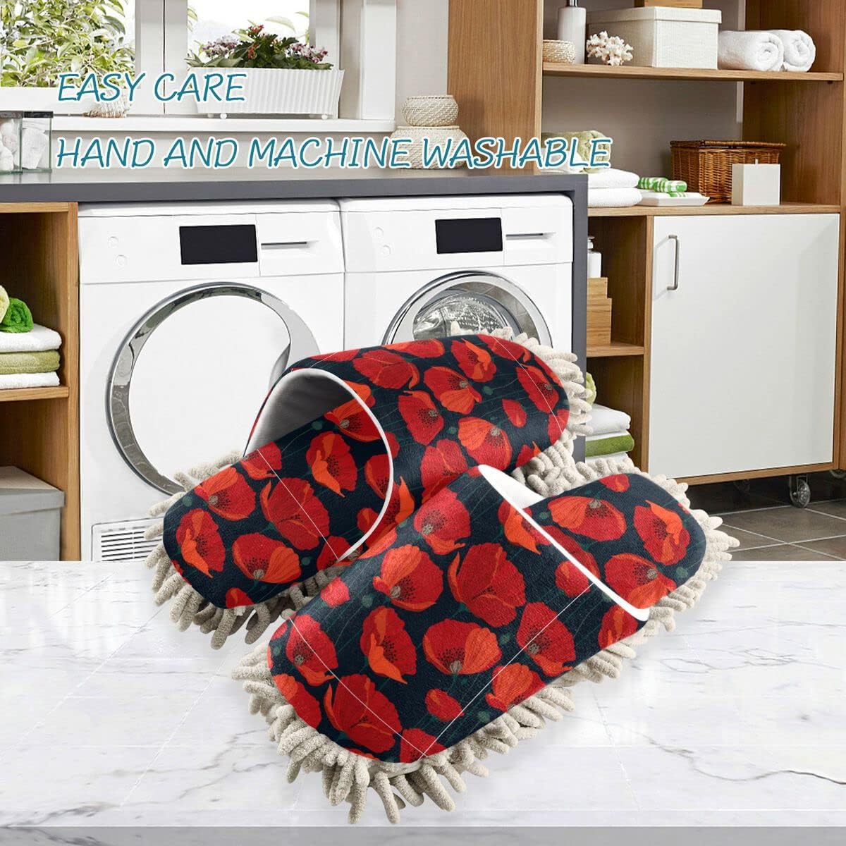 DOMIKING Mop Slippers for Easy Floor Cleaning