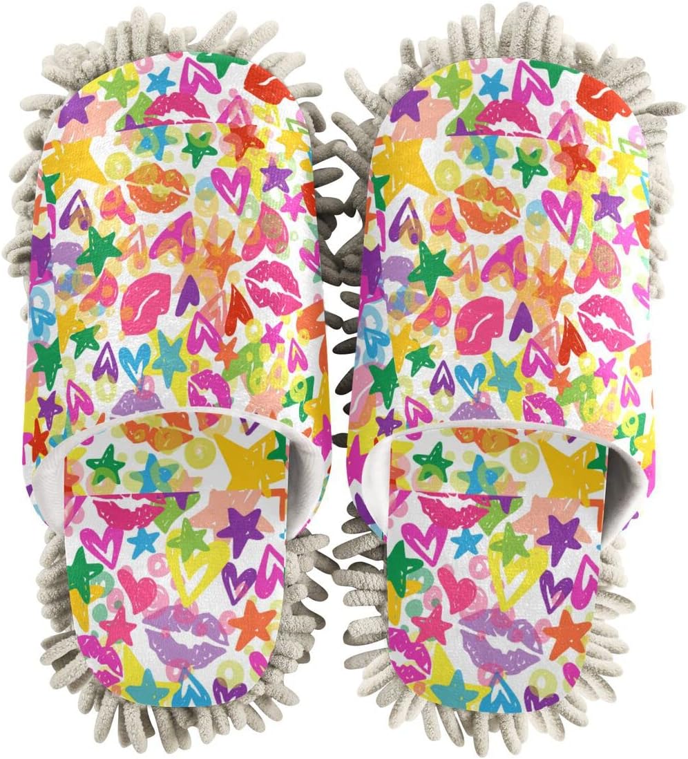 DOMIKING Mop Slippers with Microfiber Sole for Cleaning