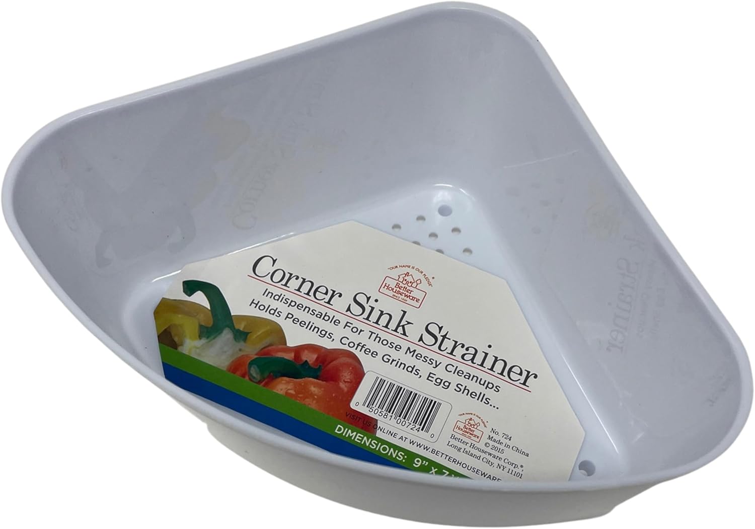 Better Houseware Triangular Sink Drain Basket for Food and Fruits