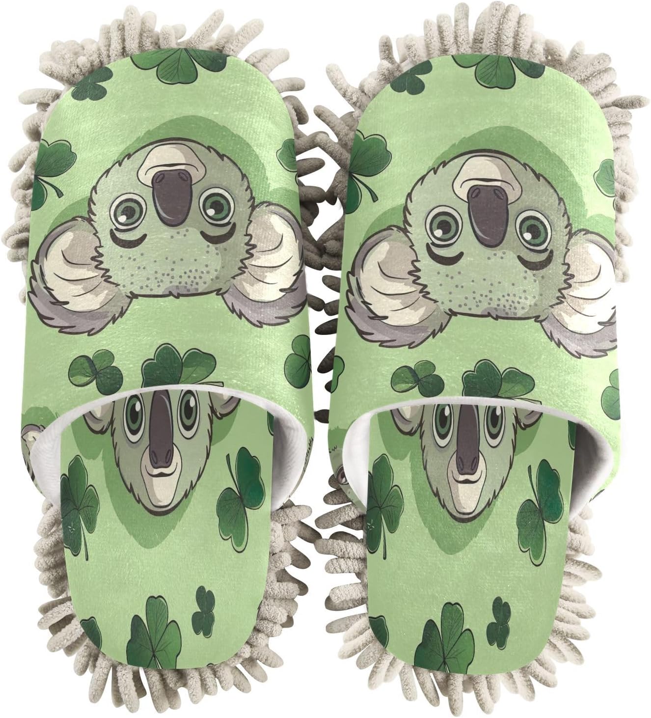 Zhirexin Cartoon Koala Cleaning Slippers Mop Shoes