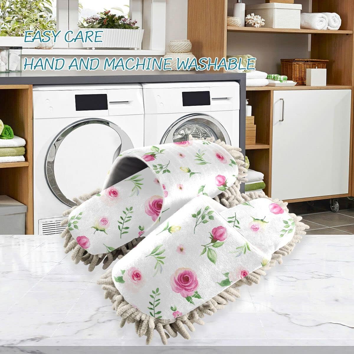 DOMIKING Mopping Slippers for Women and Men