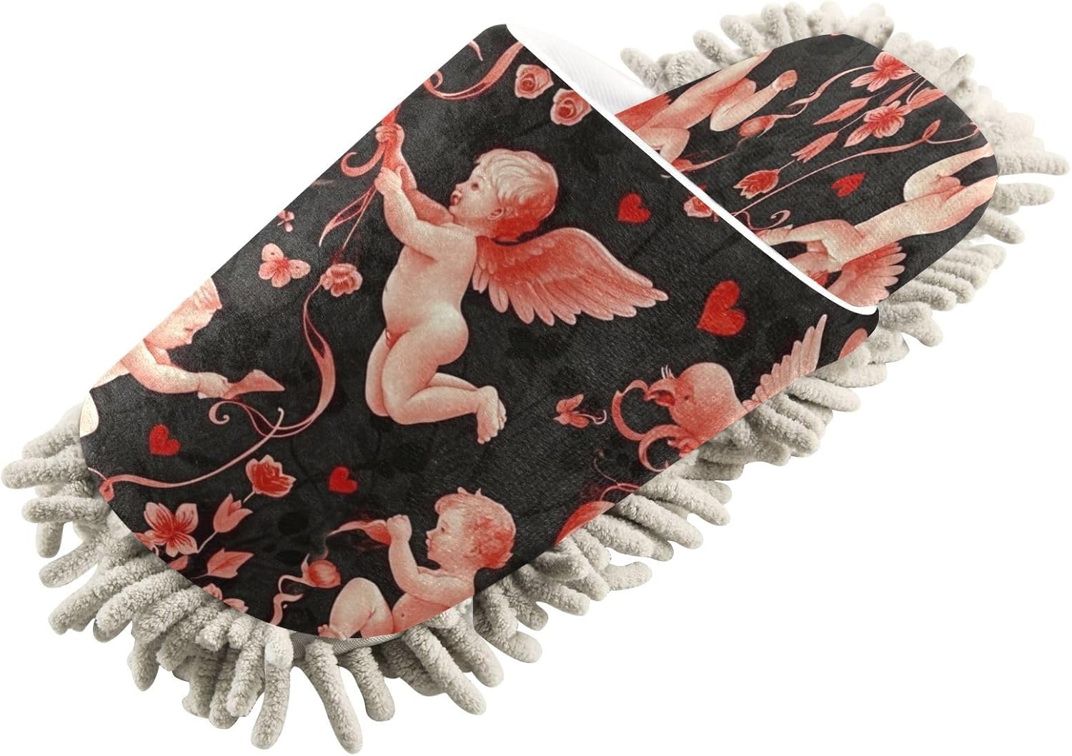Cute Baby Kitchen Cleaning Slippers with Microfiber Mop Pads