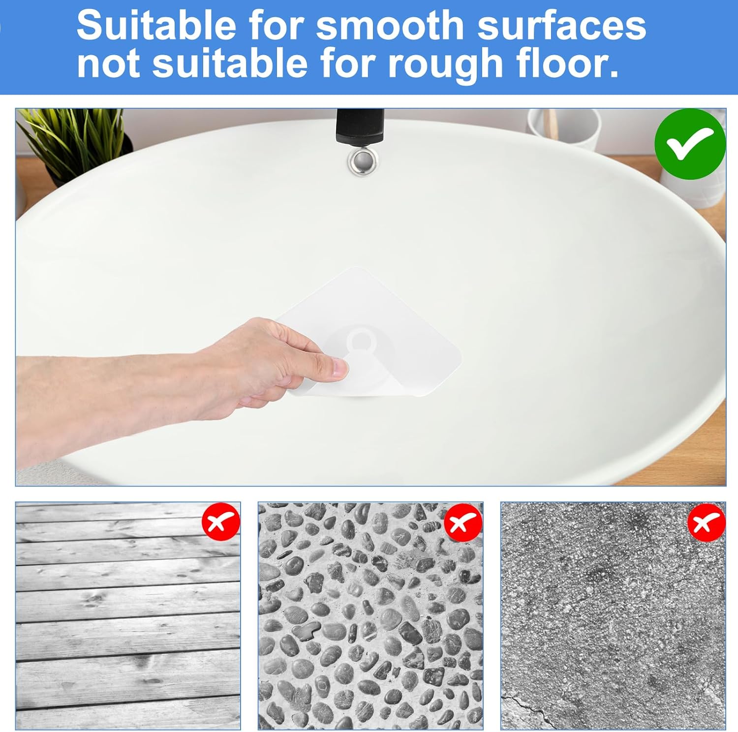 Abeillo 2 Pcs Silicone Drain Cover Set for Shower Bathtub Kitchen Sink