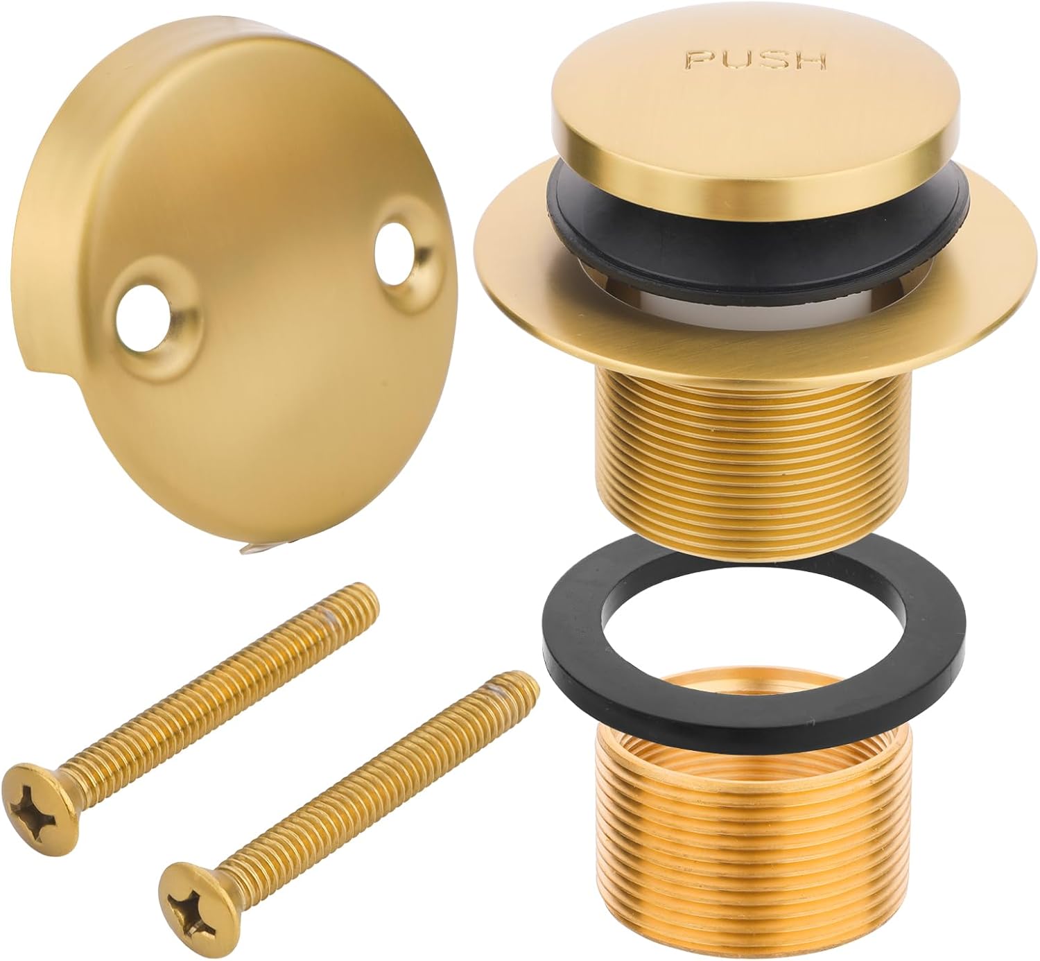 Universal Bath Tub Drain and Overflow Kit with All Metal Components 1