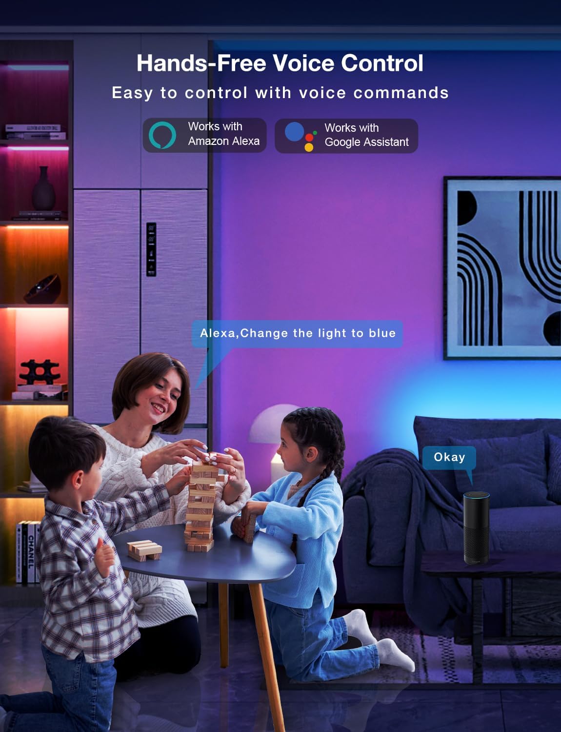 DAYBETTER Smart WiFi LED Strip Lights 50ft2
