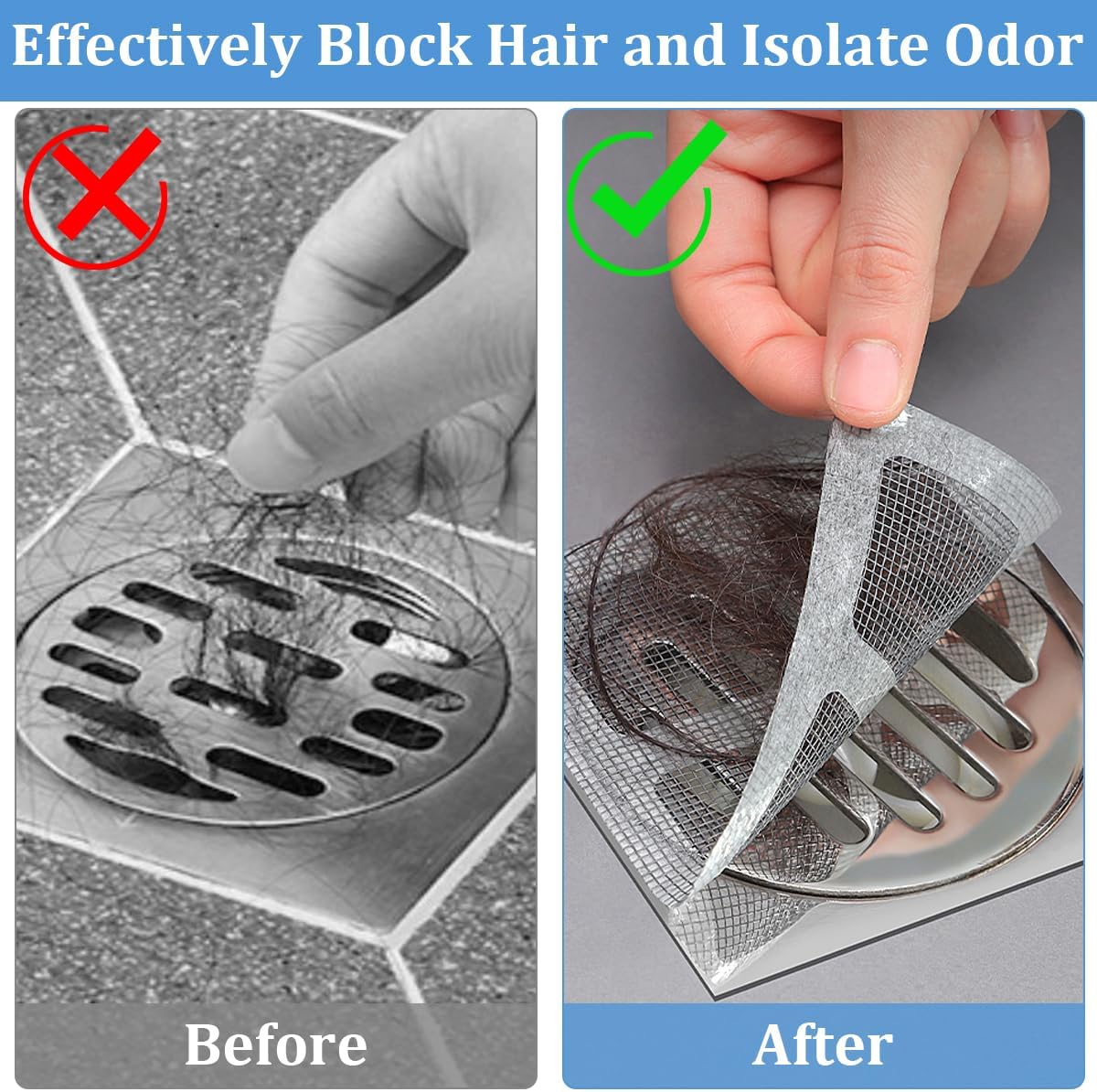 TORIHIKI Disposable Drain Hair Catcher 50 Pcs