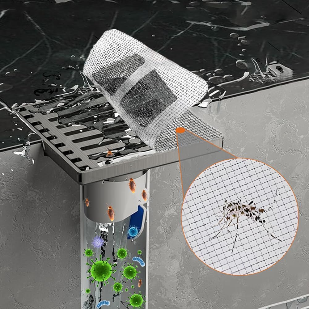 Disposable Hair Drain Stickers 10-Pack Shower and Sink Hair Catcher