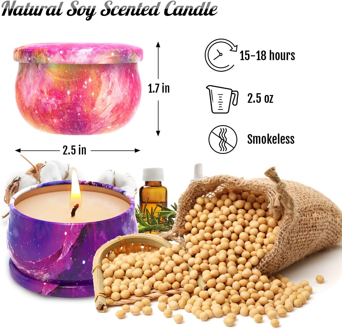 Starry Sky Scented Candle Set 3 Pack