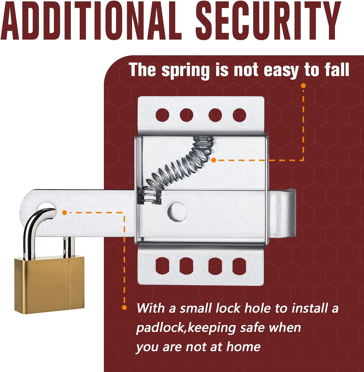 SIHAI Garage Door Slide Latch 2-Pack Heavy Duty Lock