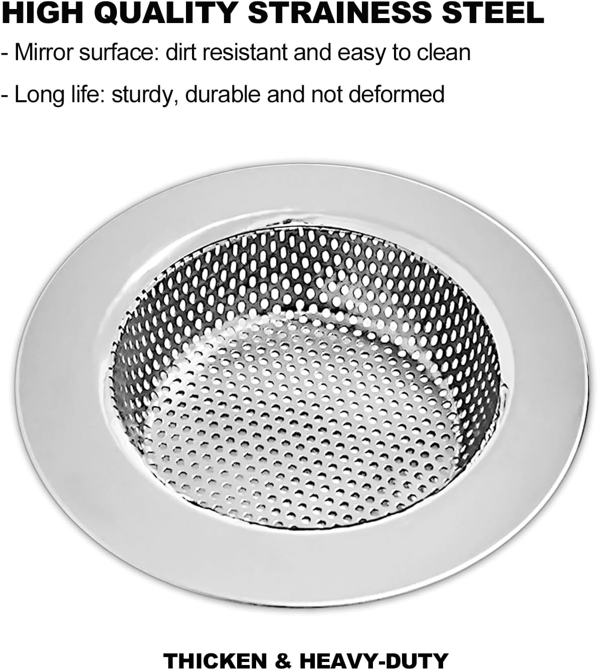 Huntonry 2PCS Kitchen Sink Drain Strainer with 45 Diameter and 30 Mesh Basket