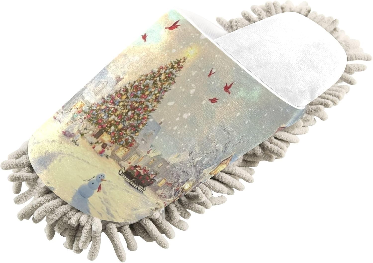 RunningBear Chenille Mop Slippers for Home Office Cleaning