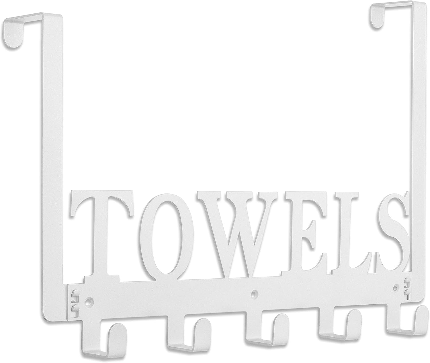 Kuhome Towel Hooks White Metal Wall Mount