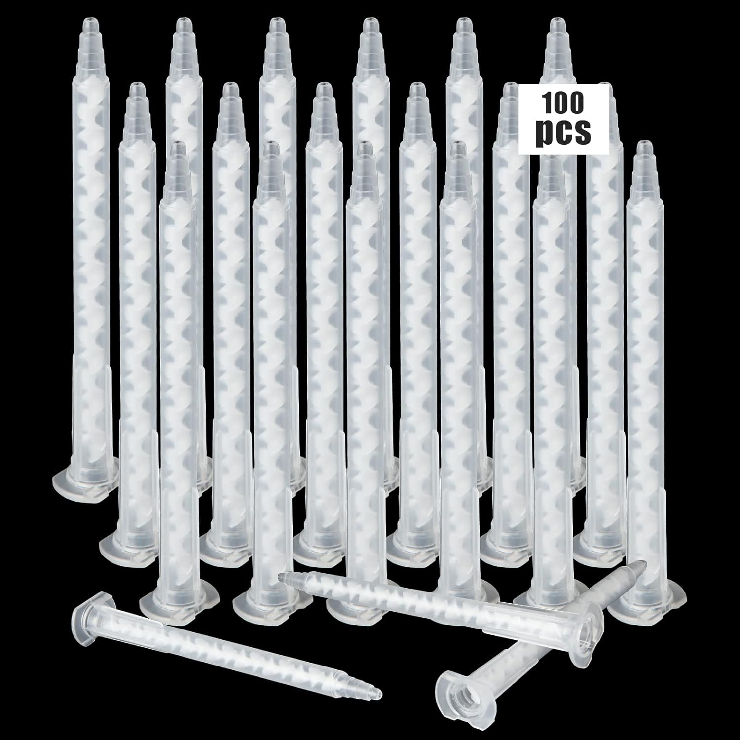 100 Pieces Epoxy Mixing Nozzle Tips for 50ml Cartridges