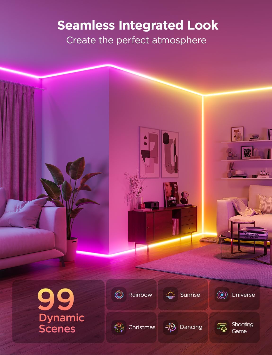 Govee LED Strip Light with Smart App Control and Music Sync