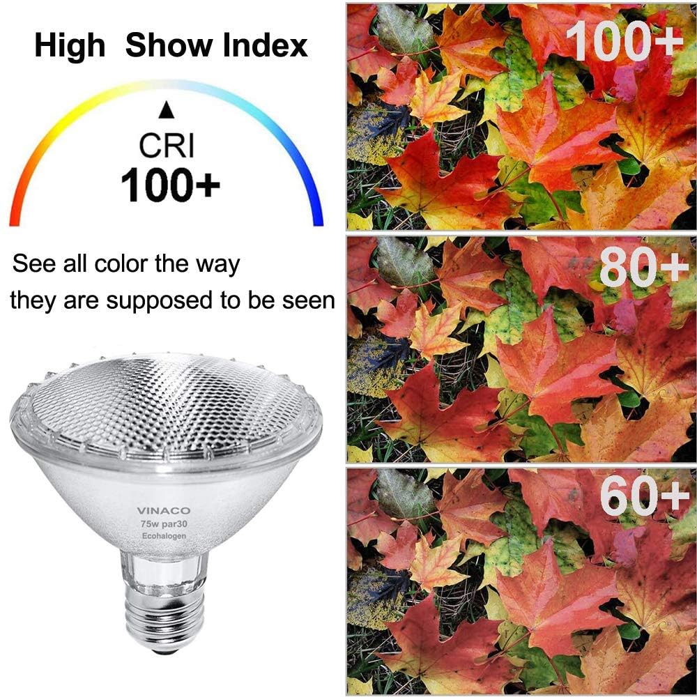 Vinaco PAR30 Short Neck 6pcs 75W Dimmable Light Bulbs