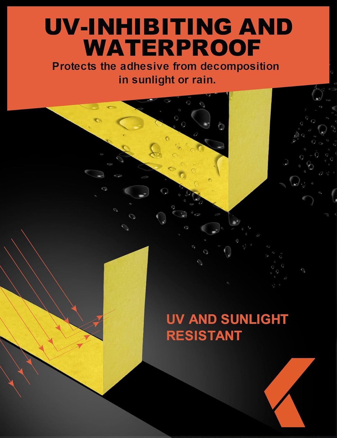 KREFINISH Heat Resistant Yellow Masking Tape for Auto Painting