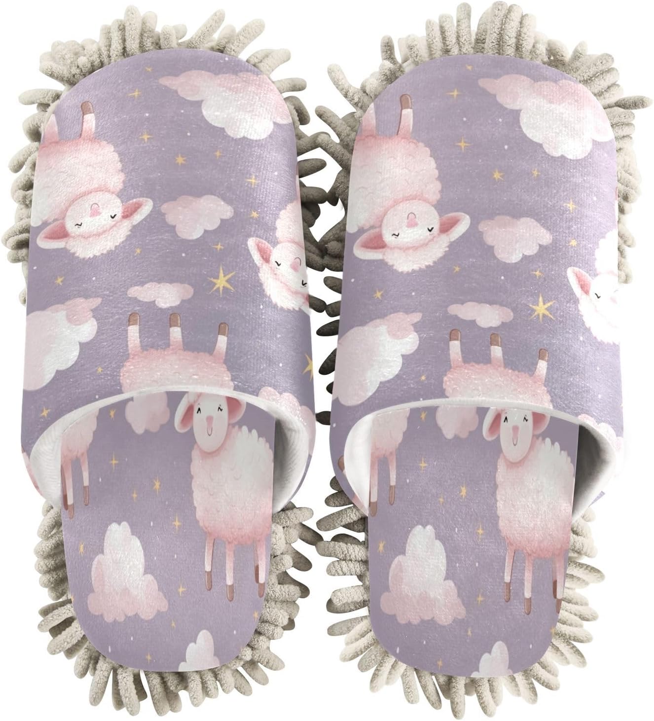 Zhirexin Cute Sheep Cleaning Slippers - Washable Mop Shoes