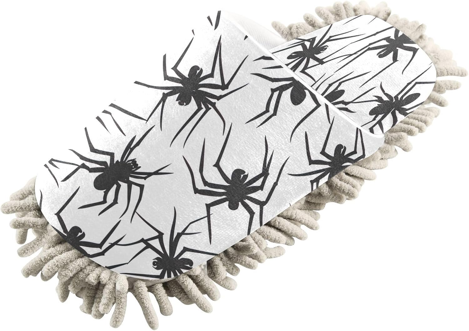 Zhirexin Halloween Black Web Cleaning Slippers 1