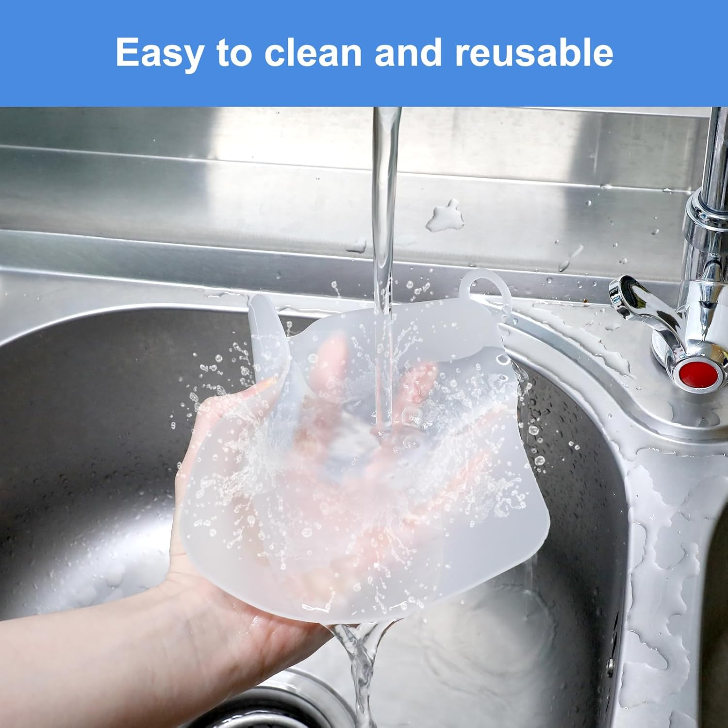 Abeillo 2 Pcs Silicone Drain Cover Set for Shower Bathtub Kitchen Sink