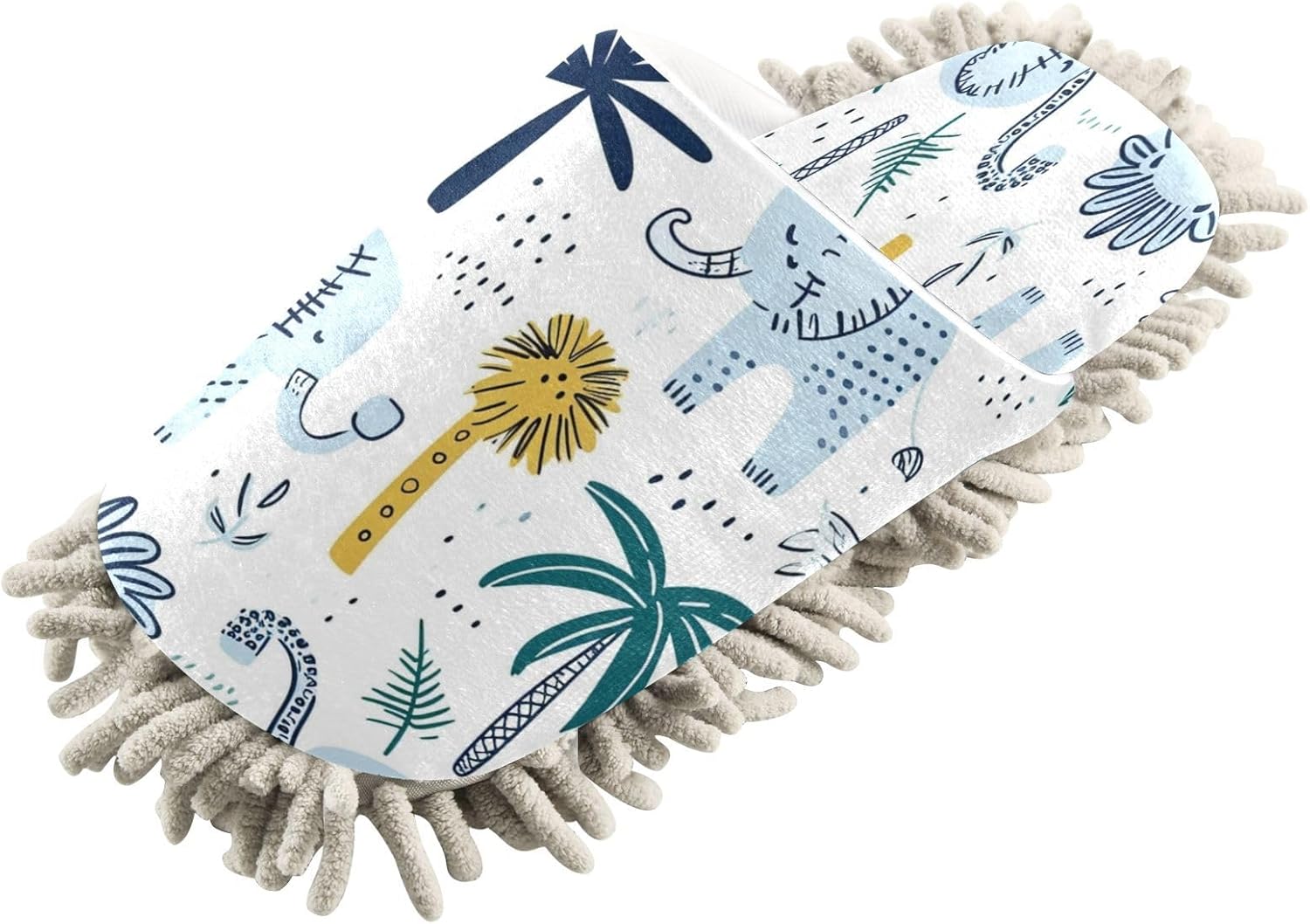 Zhirexin Cartoon Elephant Mop Slippers - Washable Comfortable