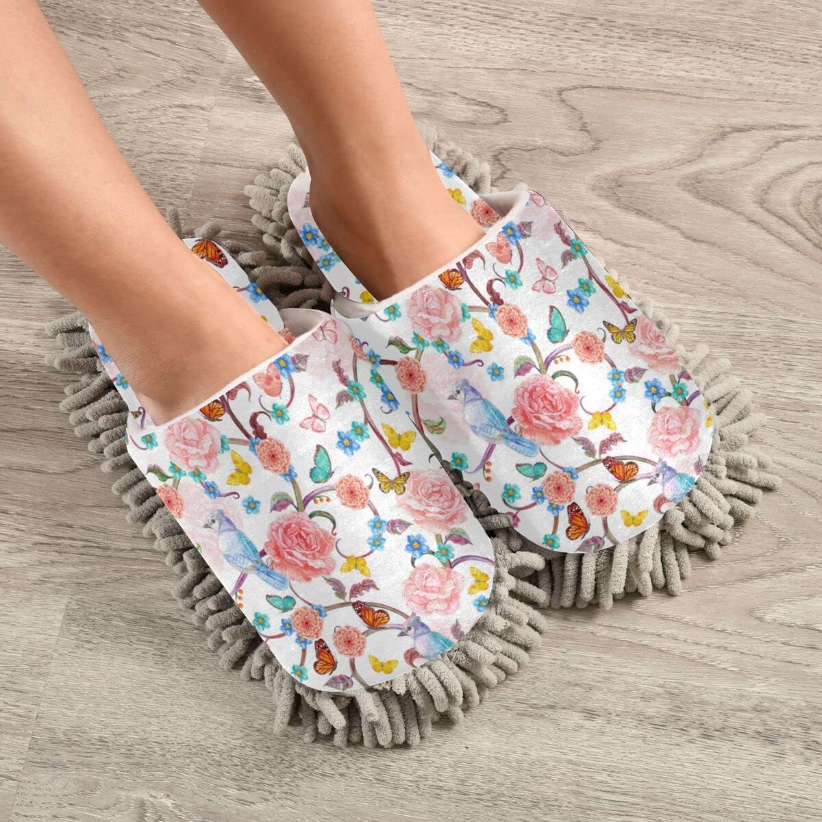 DOMIKING Mop Slippers with Microfiber Sole 1