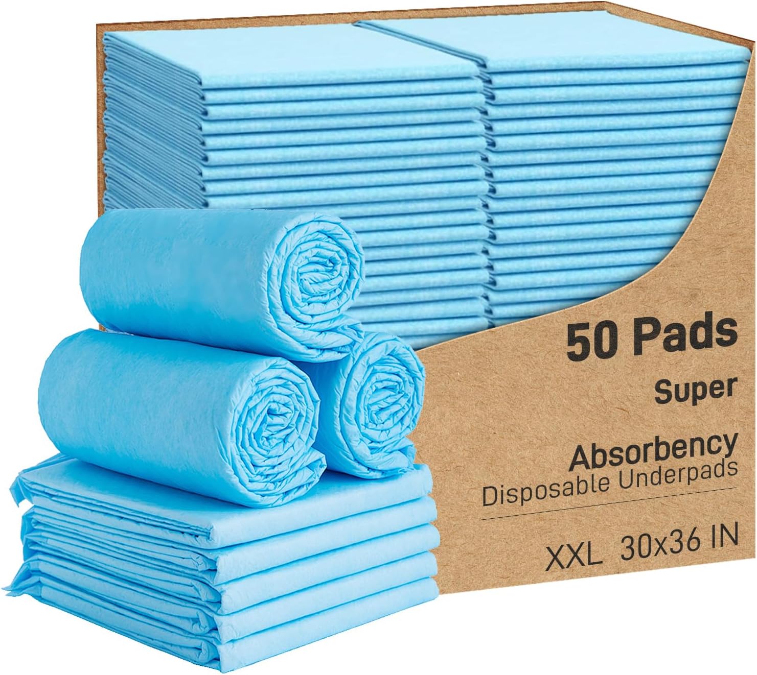 Cavry 50 Count 30x36 Super Absorbent Underpads