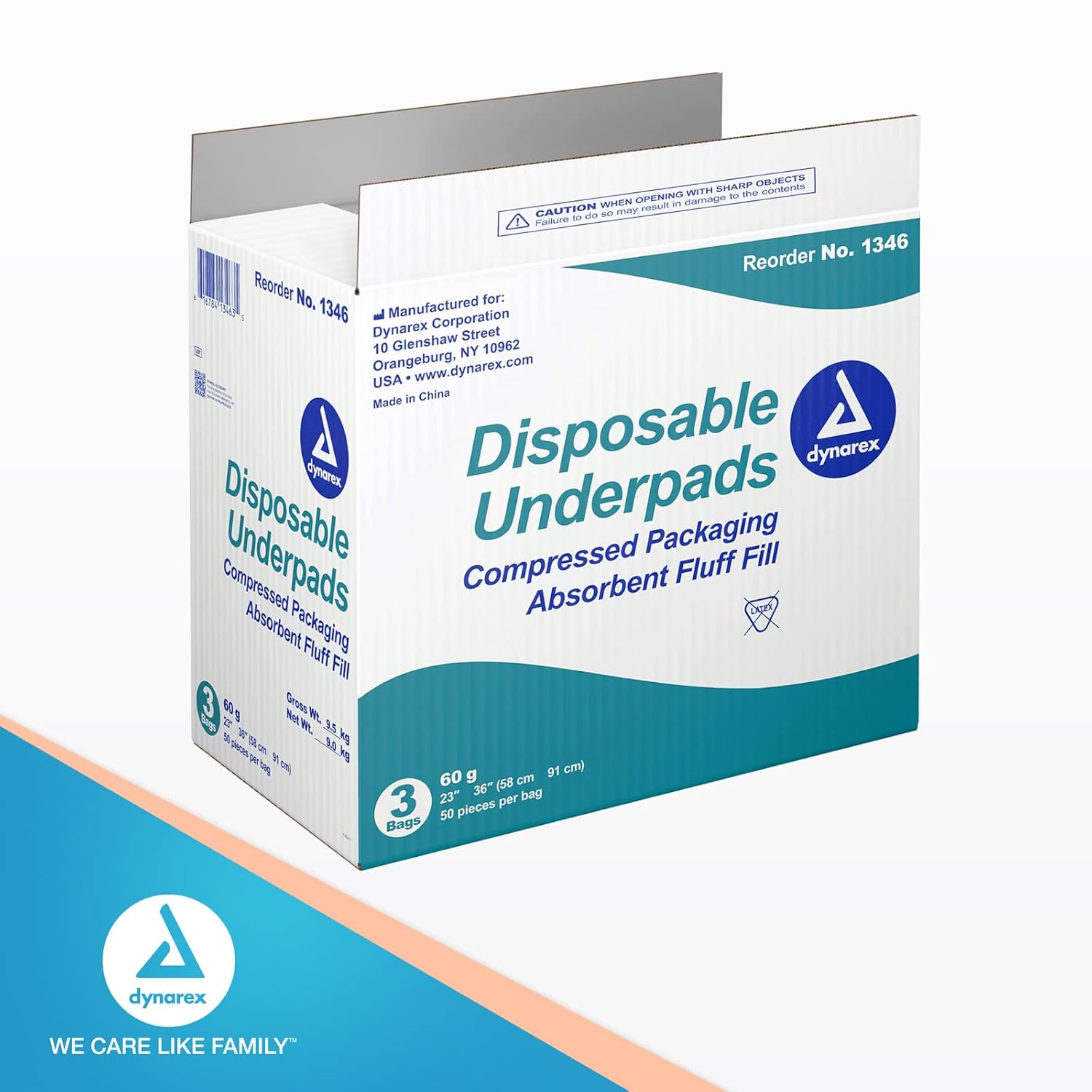 Dynarex 1346 Disposable UnderPad 23 x 36 60g Pack of 150