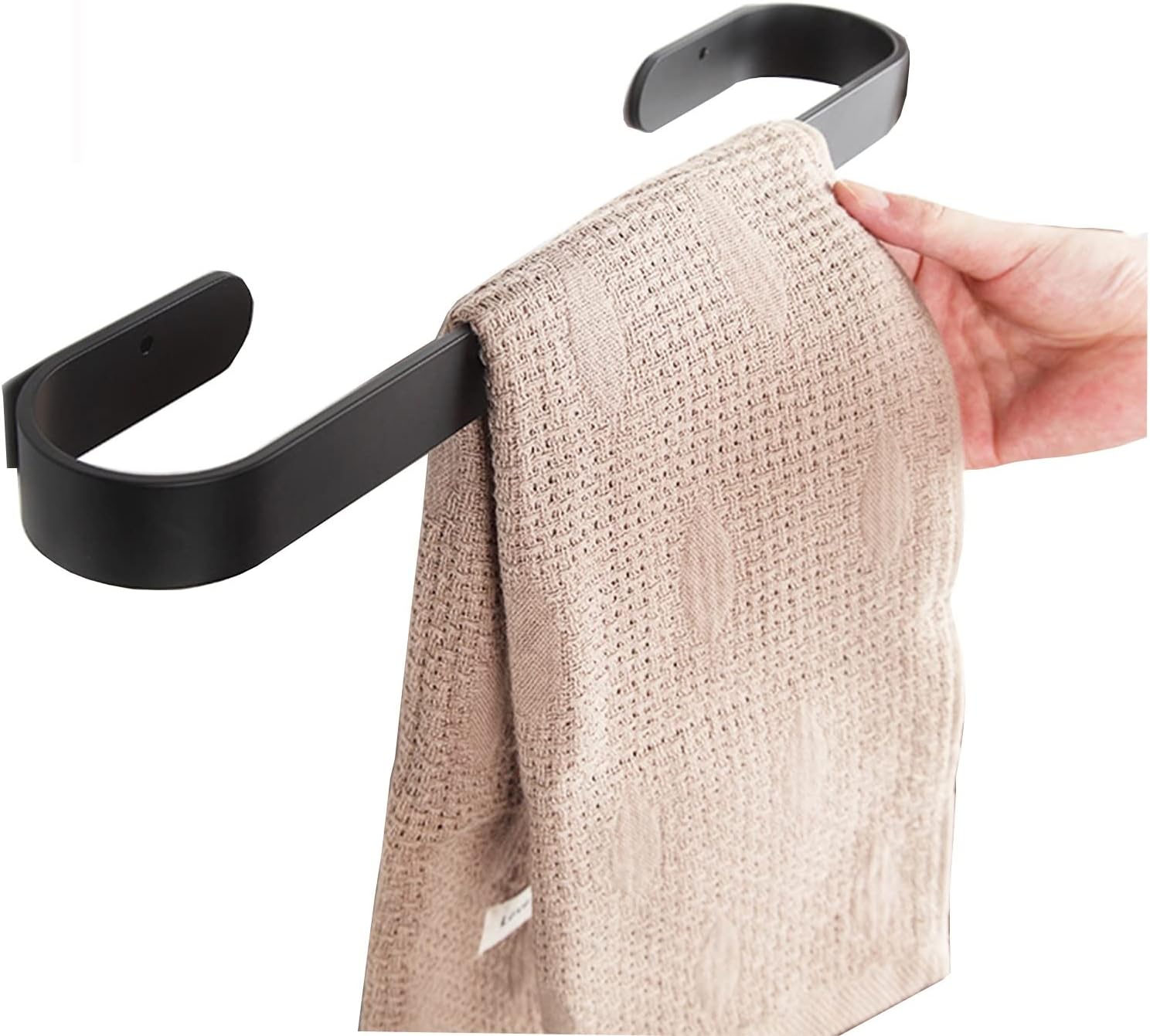 Black Stainless Steel Towel Bar Rails 30cm-80cm Wall Mount