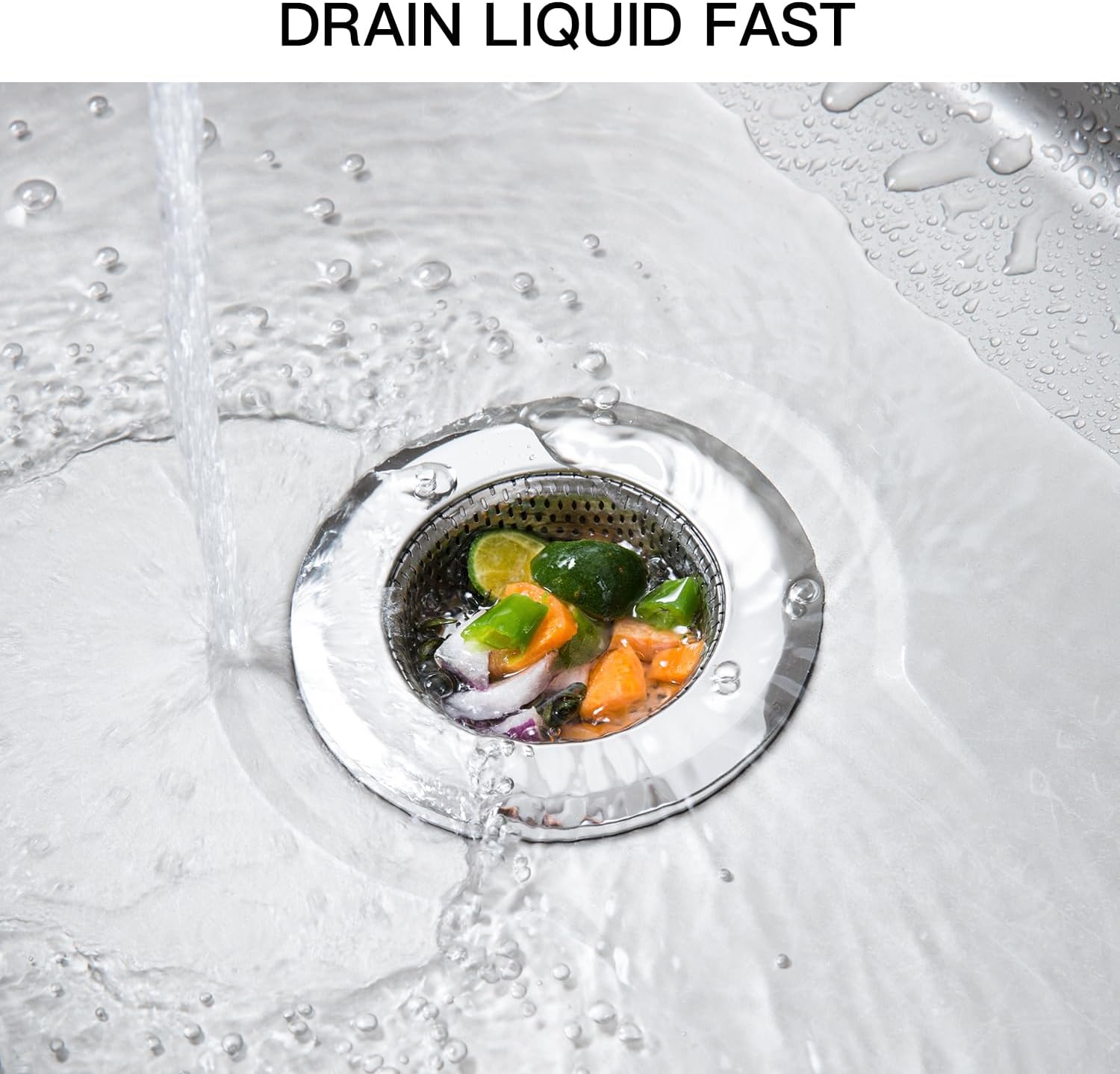 4 Pack Heavy Duty Stainless Steel Drain Strainers