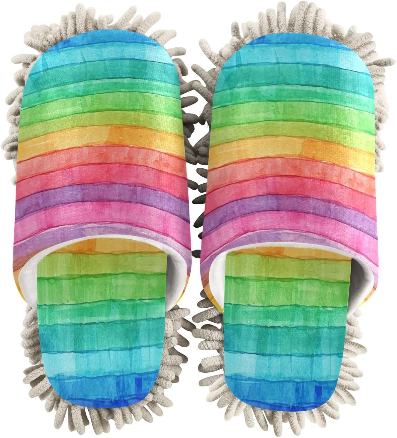 Zhirexin Colorful Stripes Cleaning Slippers 1