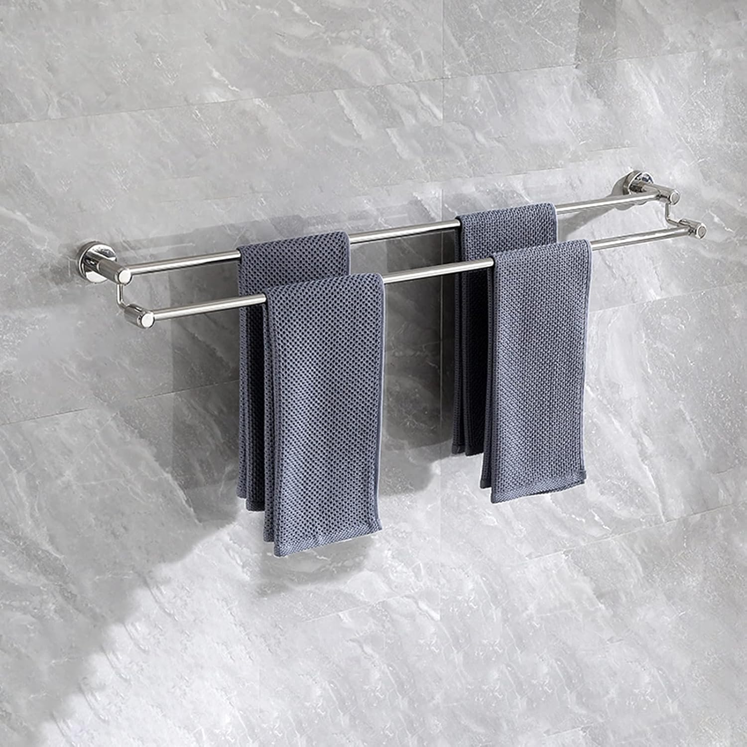 TiStm Wall Mounted Round Towel Rail 30Cm-110Cm Stainless Steel